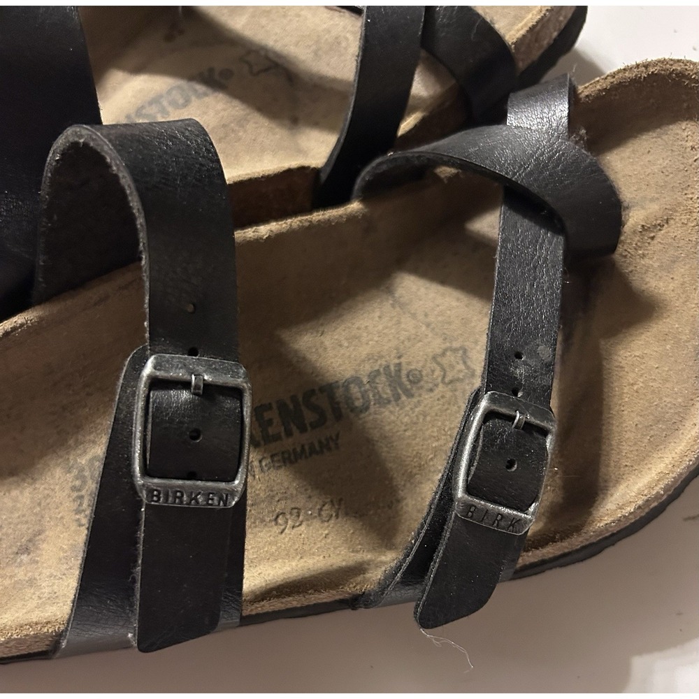 Birkenstock Women's Mayari Black Birko-Flor Toe Loop Sandals Size 38 US L7 Reg - Picture 7 of 7
